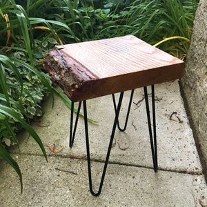 hairpin wooden side table